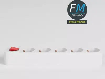 Type F Power Strip 3D model