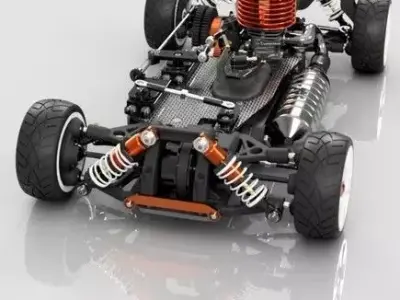Gasoline RC Car Chassis 3D CAD Model 3D model