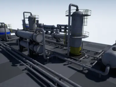 Industrial Vessels PBR PACK Low-poly 3D model