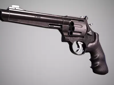 FA 929C Revolver Low-poly 3D model
