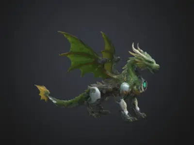Fantasy Creature Shadowfang Guardian 3D model