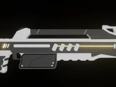 Weapon laser Low-poly 3D model