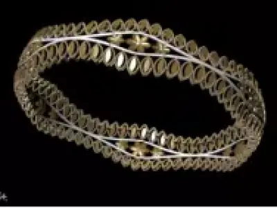 1189 Leaf Loom Elegance Bangle 12gm 3D print model
