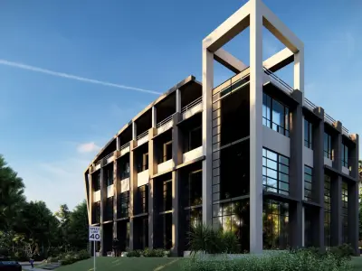 Public Building 02 Low-poly 3D model