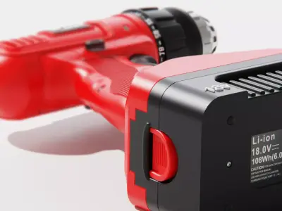 Cordless drill Black andDecker 3D model