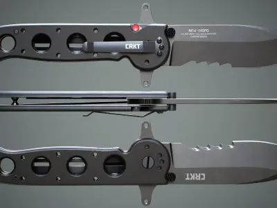 CRKT Tactical Knife Low-poly 3D model