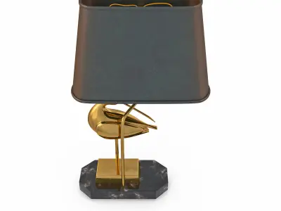 Table lamp with a bird 3D model
