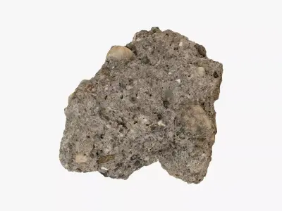 Broken Concrete Piece 02 RAW SCAN 3D model