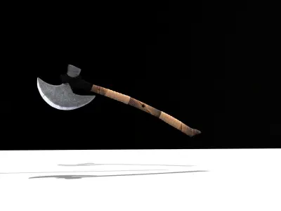 AXE 3D MODEL with shadow Low-poly 3D model