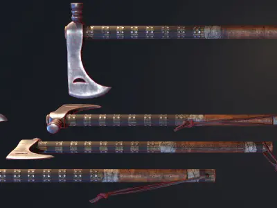 Half Moon Tomahawk Low-poly 3D model