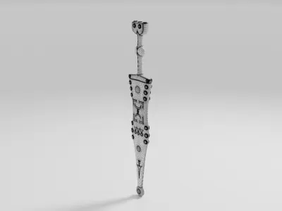 Dagger 2 Low-poly 3D model