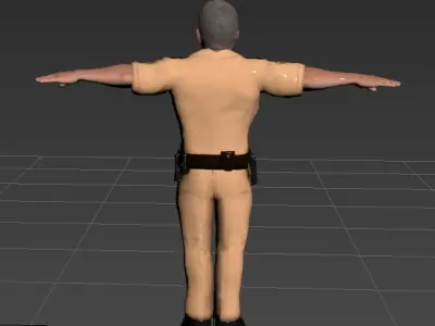 Police man Free low-poly 3D model
