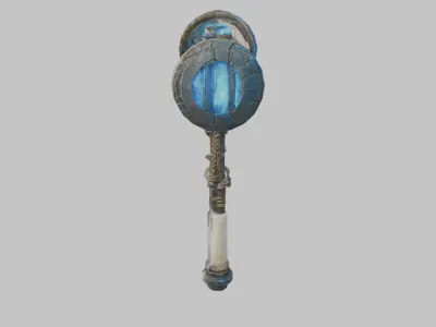  Weapon Futuristic Hammer Low-poly 3D model purchase