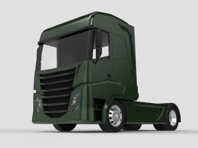 Trailer Truck Head 3D model