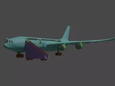 IL-96 passenger aircraft 3D model