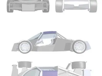 Supercar model for 500G contest II Free 3D model