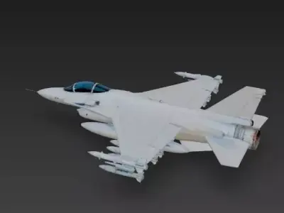 Modern Multi-Role Combat Fighter 3D Model Low-poly 3D model