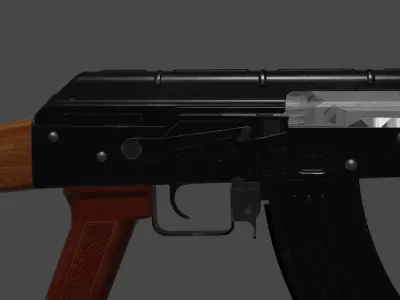 Game-Ready LowPoly model AK-47 3D model