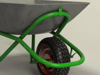 Wheelbarrow Low-poly 3D model