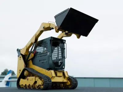 Skid Steer Tracked Low-poly 3D model