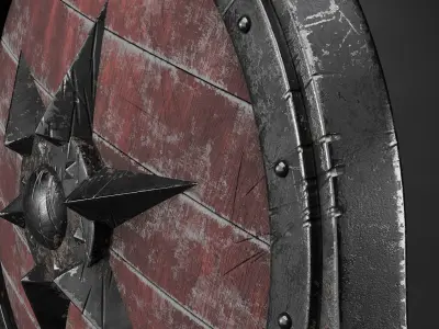 Viking Shield 3D model 3