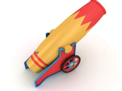Circus Cannon 3D model