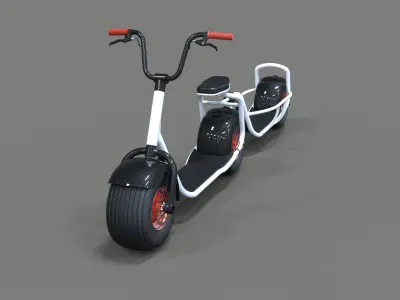 Scrooser with one wheeled trailer concept 3D model