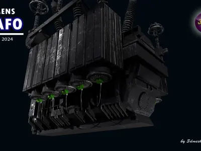 Trafo Siemens - Weizer Werke - PBR Low-poly 3D model