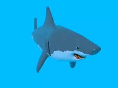 Great White Shark BLEND OBJ FBX DAE GLB 3D model