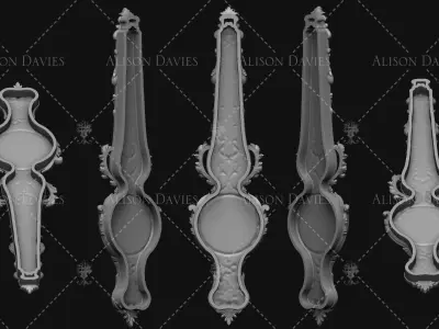Antique Barometer French 18th century printable  3D print model