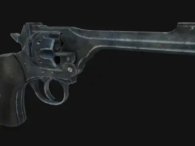 Webley Revolver Low-poly 3D model