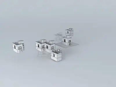 Architectural detail set of cubes Free 3D model