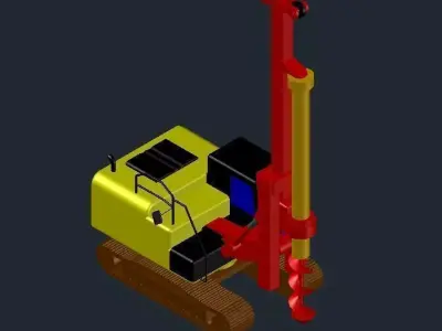 Excavator Drill Option 3D model