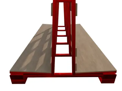 Upright stillage  Low-poly 3D model