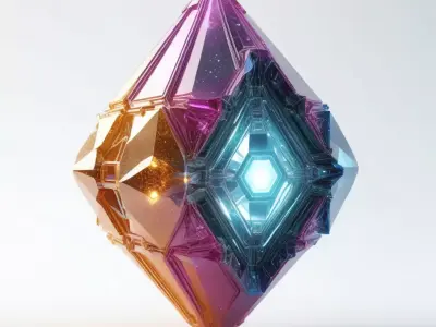 SciFi Energy Crystal Core 3D model