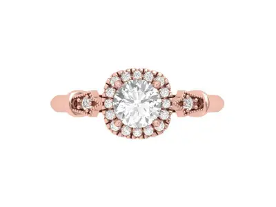 Solitaire Art Deco Ring 3D print model purchase