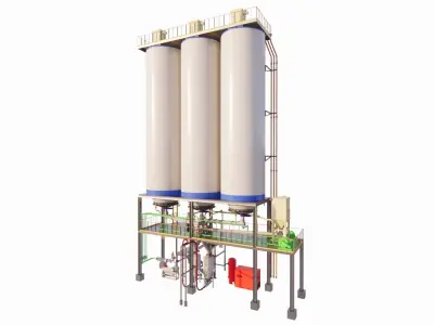 industrial tank factory industry storage equipment 3d model 3D model