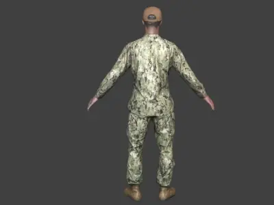 Us Marine Low-poly 3D model