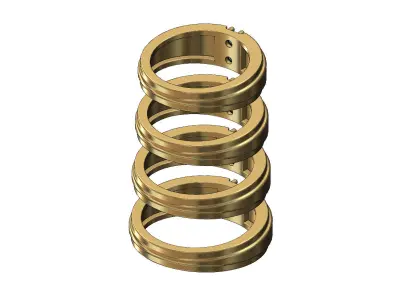 Diamond art and deco band US sizes 6to9 3D print model
