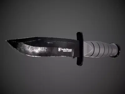 Kombat Knife low-poly 3d model Low-poly 3D model