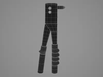 Riveter pliers Low-poly 3D model