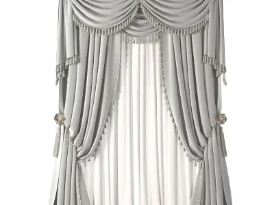 classical curtain 3D model