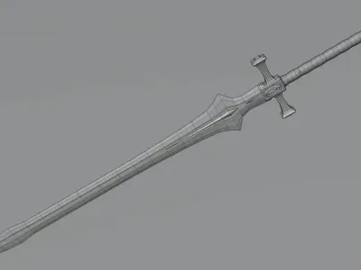 RPG 2-handed Sword  Free 3D model