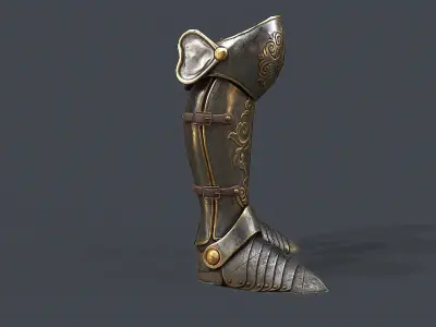 Armor Boot  Low-poly 3D model