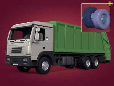 Generic Garbage Truck 3D model