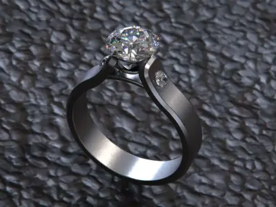 Ring brilante womans 3D model