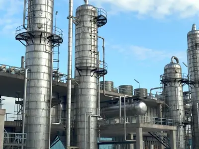 Refinery Unit 1 PBR 3D model