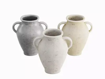 Antique Marble Garden Vase Pack