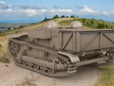 UE Tractor Clay VRay  3D model
