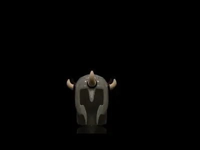 Cyber Scull Helmet 3D print model 3D print model Low-poly 3D model